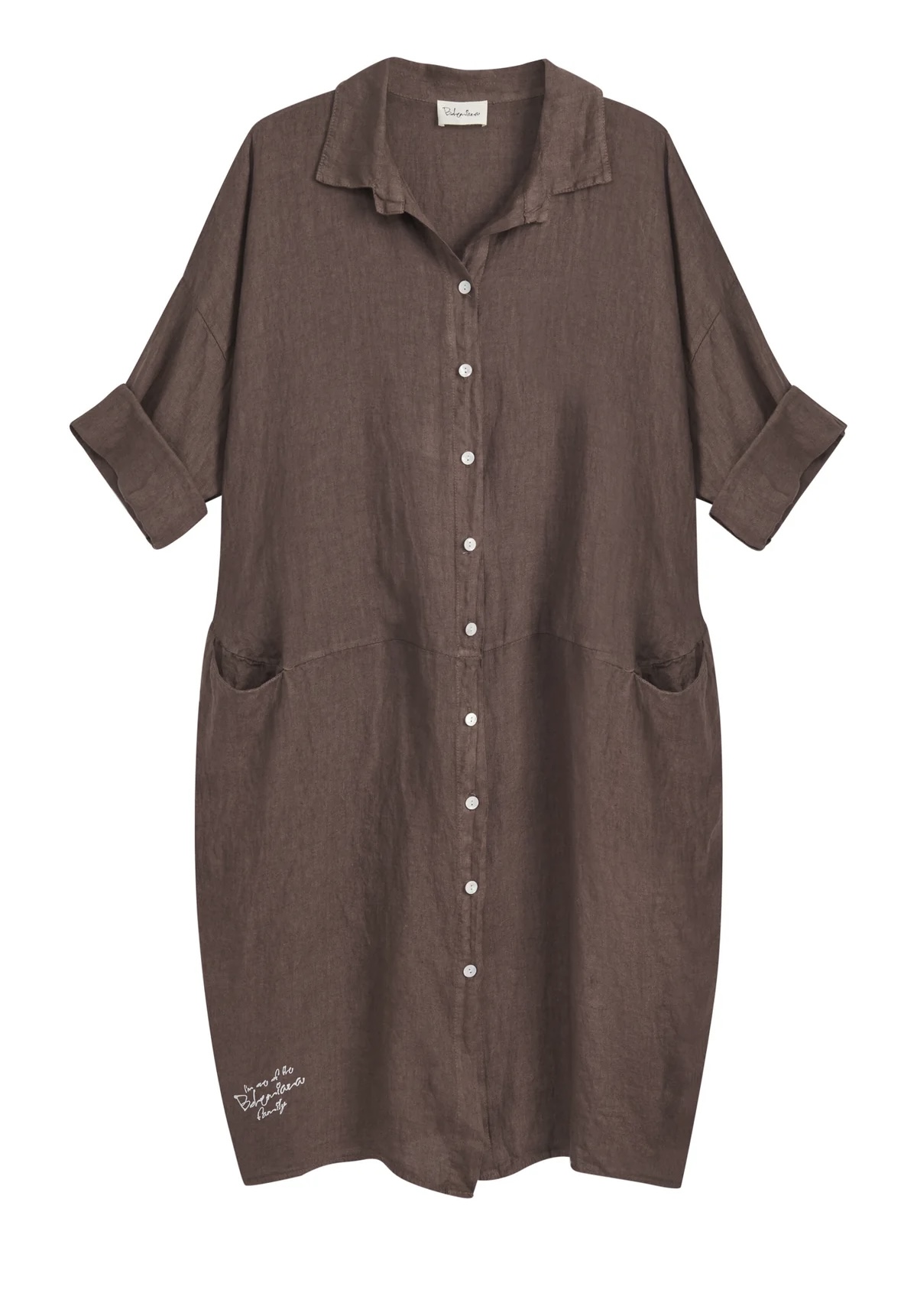 BYPIAS, BOHEMIANA  LINNEN BLOUSE / JURK ARTIST COFFEE