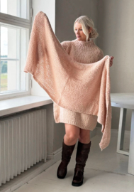 BYPIAS , BOHEMIANA  BOUCLE SJAAL LIGHT PINK