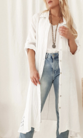 BYPIAS BOHEMIANA FOOL FOR LOVE LINEN TUNIC WHITE