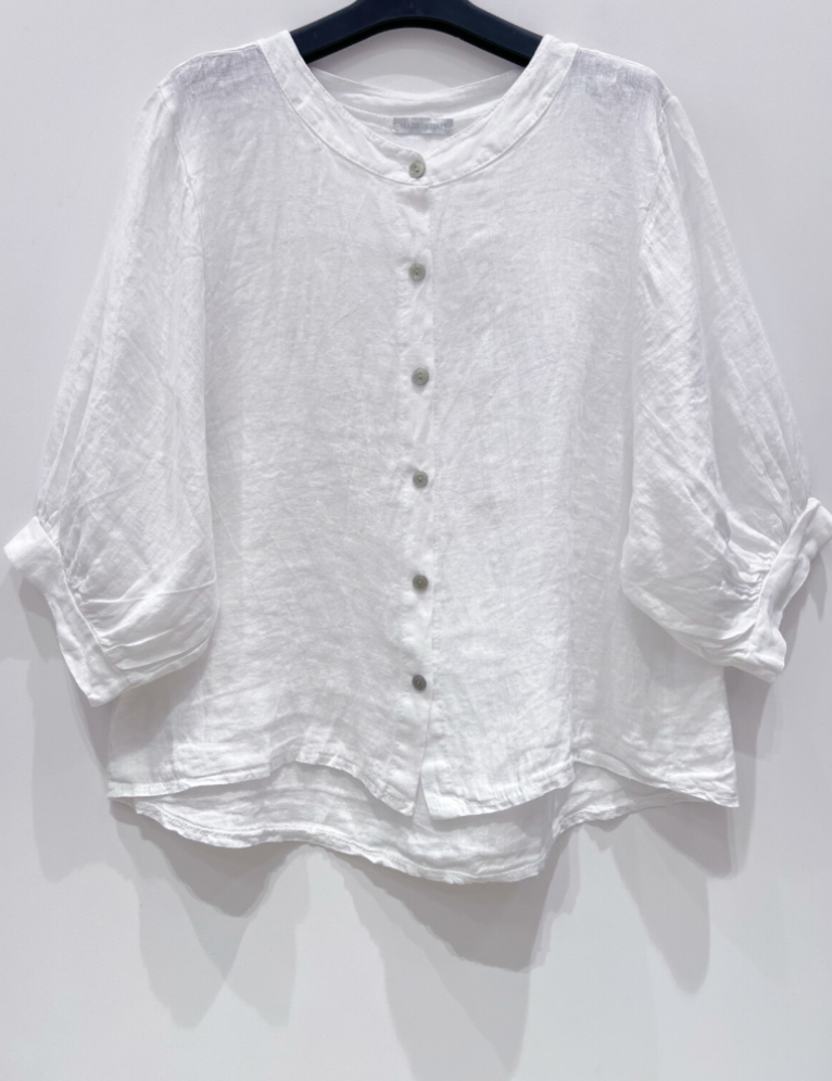 LINNEN BLOUSE MILA WIT
