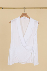 Linnen Gilet Blazer Liv Wit