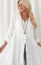 BYPIAS BOHEMIANA FOOL FOR LOVE LINEN TUNIC WHITE