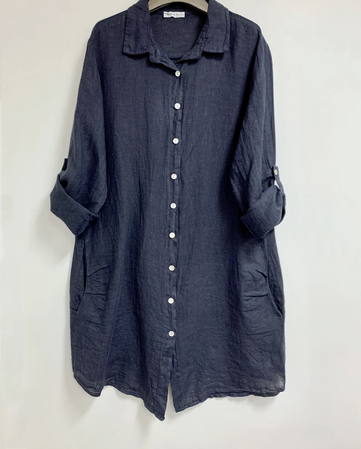 Linnen blouse/jurk Vadella navy