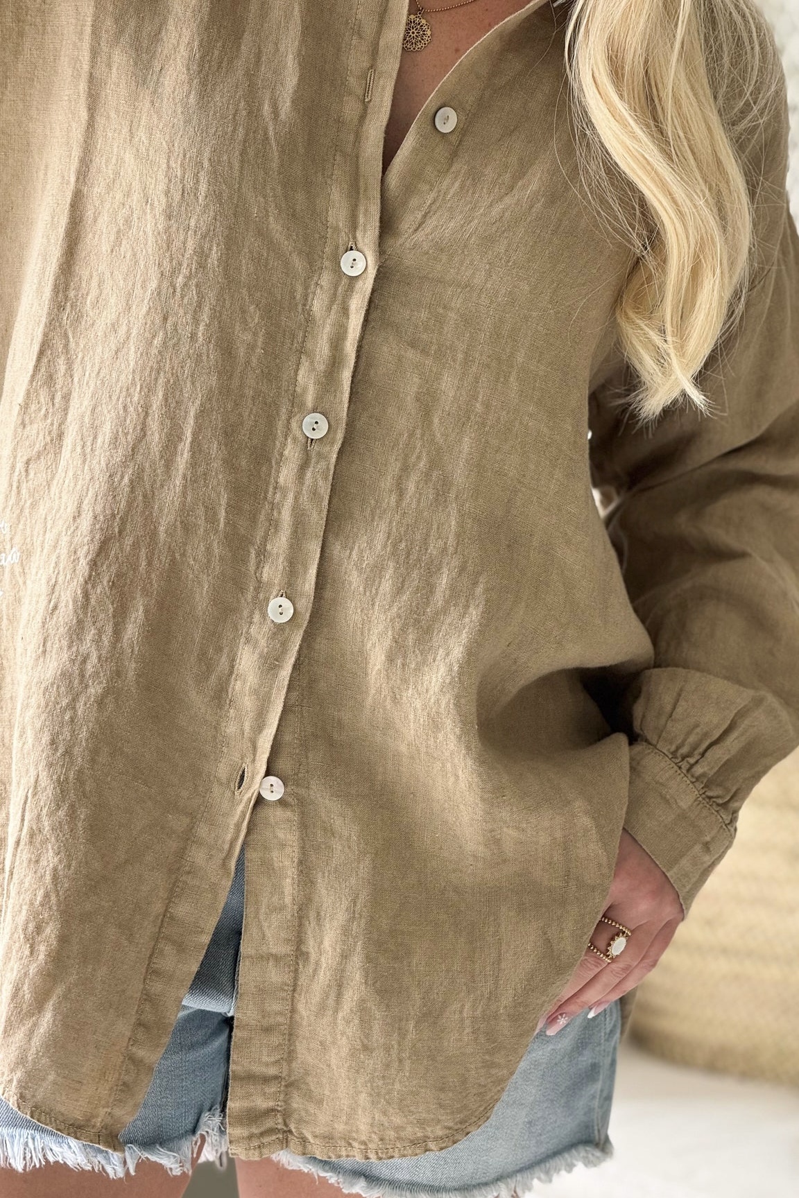 BYPIAS BOHEMIANA BREEZY BLOUSE SAVANNA