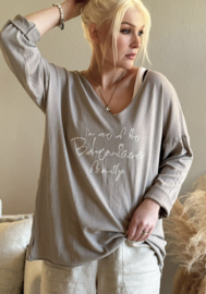 BYPIAS, BOHIEMIANA,  BOHO FAMILY LONG SLEEVE BEIGE