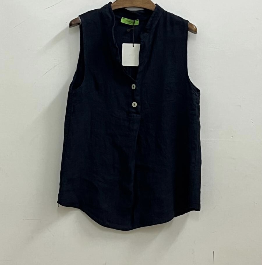 Linnen Top Abby Navy