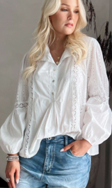 Bypias Bohemiana Riley Cotton Shirt, off White