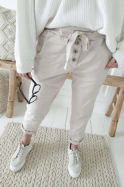 BYPIAS PERFECT JOGGERS BUTTONS, BEIGE