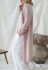 BYPIAS BOHEMIANA SLOWLY MORNING CARDIGAN, LIGHT PINK