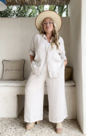 BYPIAS, BOHEMIANA , HAVANA LINEN PANTS, SAND