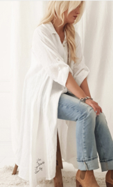 BYPIAS BOHEMIANA FOOL FOR LOVE LINEN TUNIC WHITE