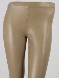 Nora Leather Look Legging – Beige