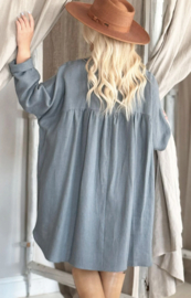 BYPIAS, BOHIEMIANA.BLOUSE SLOW LIFE SMOKEY BLUE