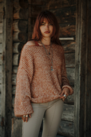 Moost Wanted Hailey boxy knit terracotta red