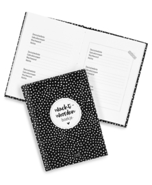 ZOEDT, Wachtwoorden boekje met zwart wit dots patroon