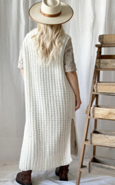 BYPIAS , BOHEMIANA  AURELLE VEST, OFF WHITE