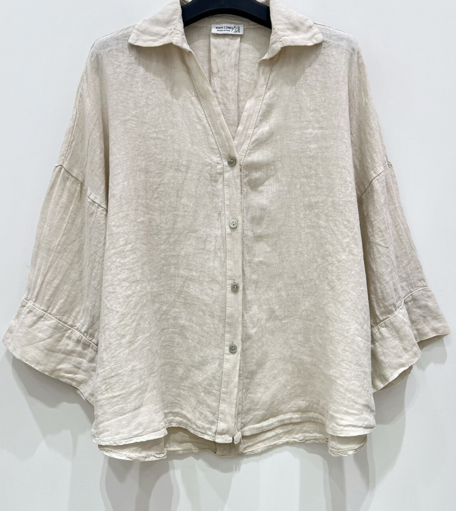 LINNEN BLOUSE JULIA BEIGE