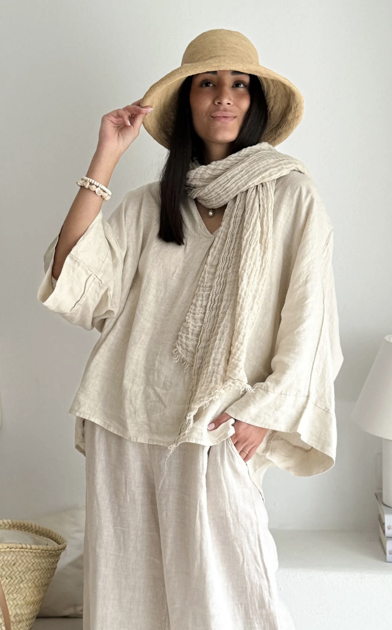 BYPIAS, BOHEMIANA  BOHO MESH SJAAL SAND