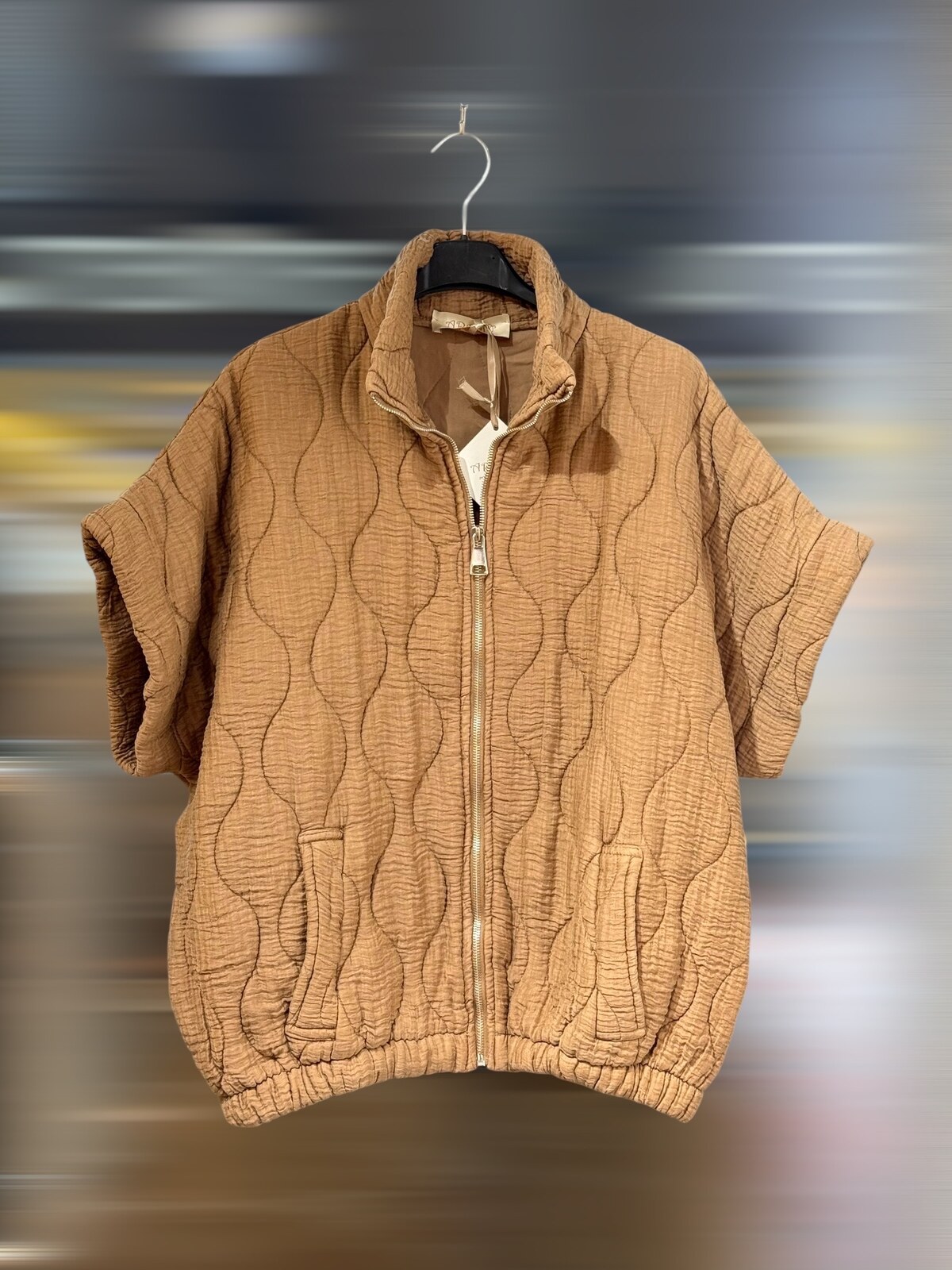 QUILTED JACKET PARIS CAMEL