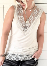 BYPIAS, BOHIEMIANA LACE DREAMS TOP OFF WHITE