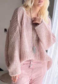 BYPIAS BOHEMIANA CAROLE MOHAIR KNIT, light pink