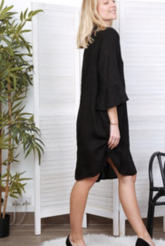 Short Dress Linen Belinda Black