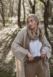 BYPIAS, BOHEMIANA  SOFT MUSE VEST BEIGE
