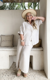 BYPIAS, BOHEMIANA , HAVANA LINEN PANTS, SAND