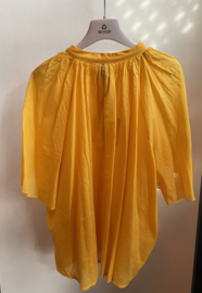 Même Road  Mousseline blouse met halve mouwen banana M5186C