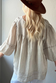 BYPIAS  BOHEMIANA ISCHIA BLOUSE BEIGE