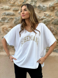 BOHEMIANA GLITTER T-SHIRT, WIT