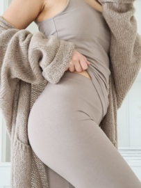 BYPIAS BAMBOO LEGGINGS LONG, TAUPE
