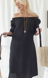 BYPIAS AMALFI DRESS BLACK