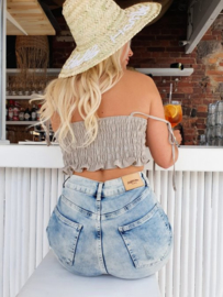 BYPIAS MAMI JEANS SHORTS, DENIM