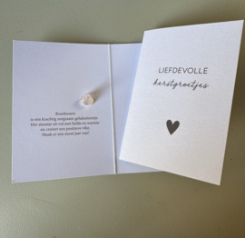 Kaartje & envelop , Liefdevolle Kerstgroetjes