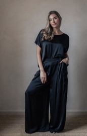 BYPIAS, BOHEMIANA  SATIN LUXERY ELLERY TOP BLACK