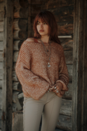 Moost Wanted Hailey boxy knit terracotta red