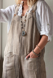 BYPIAS , DELHI LINNEN  JUMPSUIT NATUREL