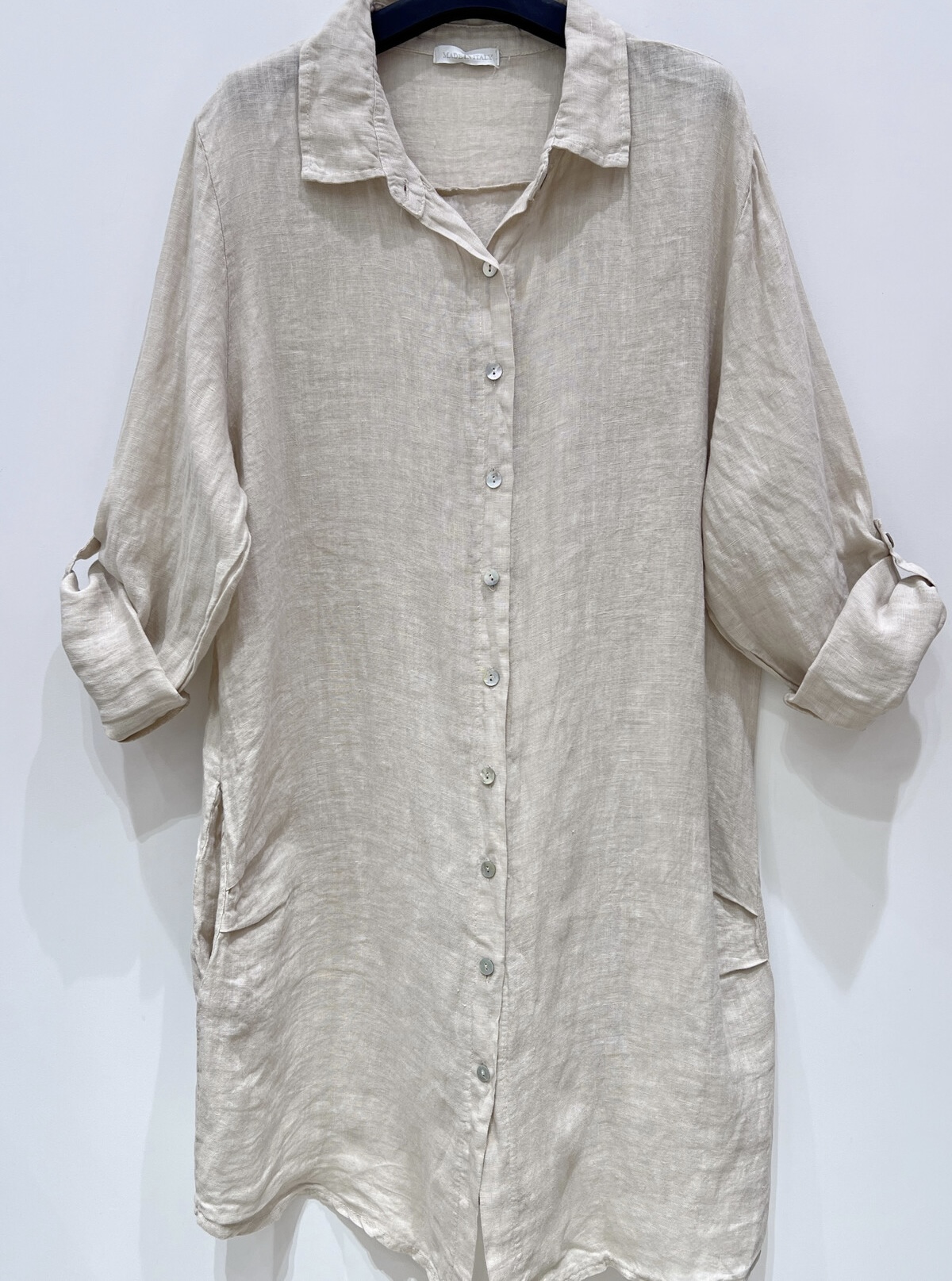 Linnen blouse/jurk Vadella beige