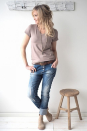 Bypias Bamboo basic tshirt Taupe