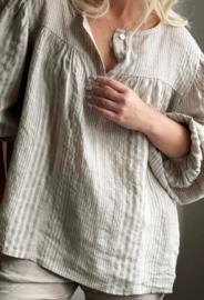 BYPIAS , BOHEMIANA  BLOUSE TROPEA BEIGE