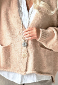 BYPIAS , BOHEMIANA  VEST DASH ROSE