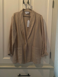 BYPIAS LINNEN BLAZER, BEIGE