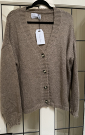 BYPIAS MARION CARDIGAN, TAUPE