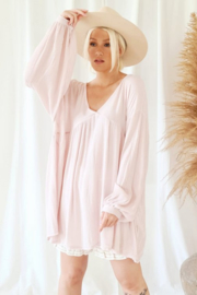 BYPIAS BOHEMIANA CLAUDIA TUNIC, LIGHT PINK