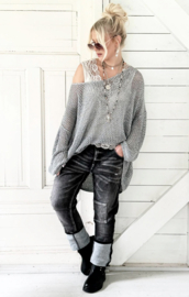 BYPIAS , PERFECT JEANS GET INTO THE GROOVE, GREY DENIM