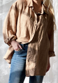 BYPIAS, BOHEMIANA  LILEE OVERSIZED BLOUSE CARAMEL