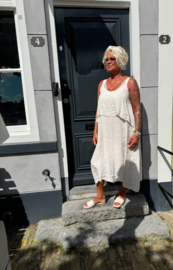 BOHIEMIANA. AMANDINE LINNEN DRESS SAND