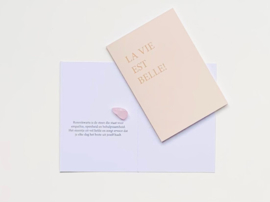 Kaartje & envelop , La vie est belle!