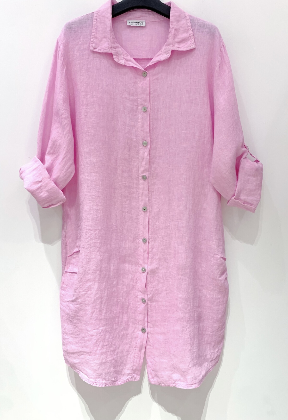 Linnen blouse/jurk Vadella pink